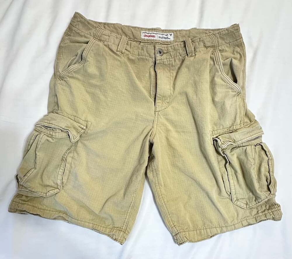 American Eagle Outfitters Longboard Cargo Shorts Khaki Size 38